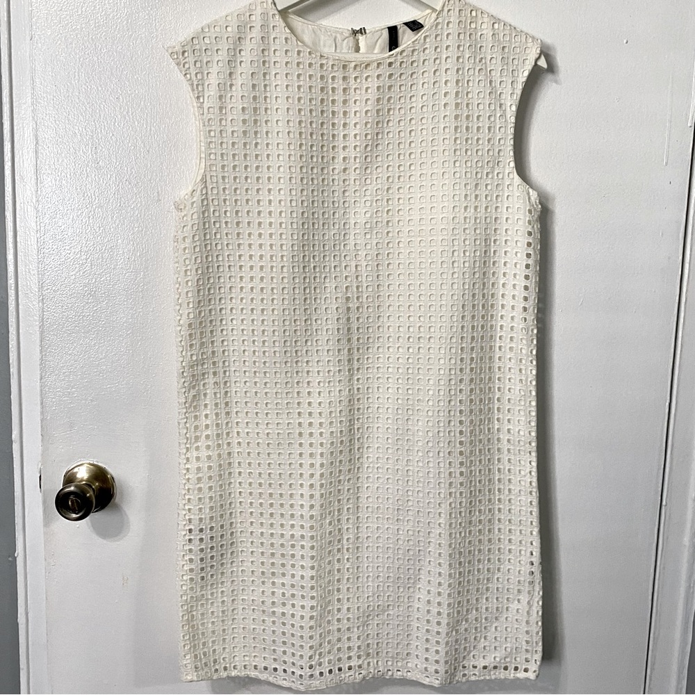 Mango White Midi Dress